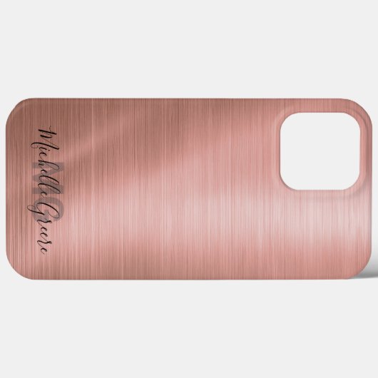 Chic Rose Gold Metallic Phone Case Case-Mate iPhoneケース (裏面 (横))