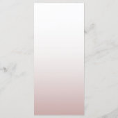 Chic Rose Gold Wedding Dinner Menu メニュー (裏面)