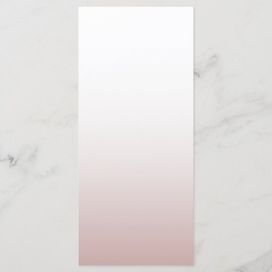 Chic Rose Gold Wedding Dinner Menu メニュー (裏面)