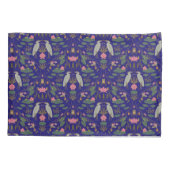 Chic Royal Blue Heron Heritage Revival 枕カバー (裏面)