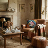  Chic rustic modern abstract throw pillows クッション