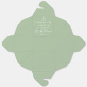 Chic Sage Green Baby Shower Customized Fortune フェイバーボックス (見開き)