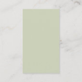Chic Sage Green Baby Shower Registry QR Code エンクロージャーカード (裏面)