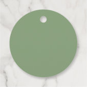 Chic Sage Green Bachelorette Party Personalized フェイバータグ (裏面)