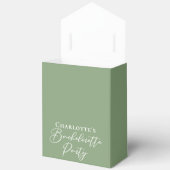 Chic Sage Green Bachelorette Party Personalized フェイバーボックス (見開き)