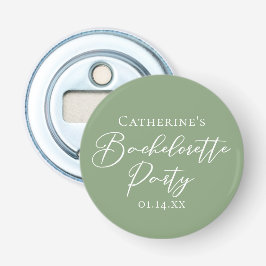 Chic Sage Green Bachelorette Party Personalized 栓抜き