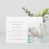 Chic San Francisco Landscape Rehearsal Dinner 招待状 (スタンド正面)