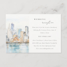 Chic San Francisco Landscape Wedding Reception エンクロージャーカード