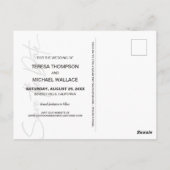 Chic Save the Dateスクリプトの保存カスタム婚約写真 ポストカード (裏面)