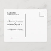 Chic Scriptの結婚写真ありがとう 案内ポストカード (裏面)