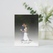 Chic Scriptの結婚写真ありがとう 案内ポストカード (スタンド正面)