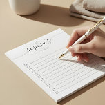 Chic Scriptメモ帳を一覧表示するには ノートパッド<br><div class="desc">シンプルTo Do List with your name and chic script.</div>