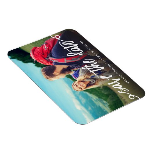 Chic Script日付写真の保存 マグネット (右側)