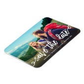 Chic Script日付写真の保存 マグネット (左側)