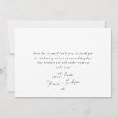 Chic Script モダン Photo Collage's 結婚 Thank You サンキューカード (裏面)