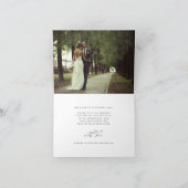 Chic Script 2 Photo's 結婚Thank You Fold Card カード (内部)