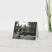 Chic Script 2 Photo's 結婚Thank You Fold Card カード (正面)