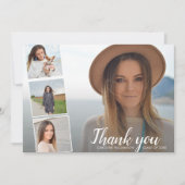 Chic Script 4 Photo Collage卒業ありがとう 招待状 (正面)