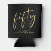 Chic Script 50th Birthday Party 缶クーラー (正面)