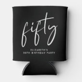 Chic Script 50th Birthday Party 缶クーラー (正面)