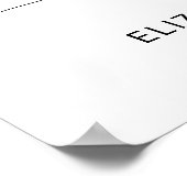 Chic Script Arch Frame Photo Wedding Welcome Sign ポスター (角)