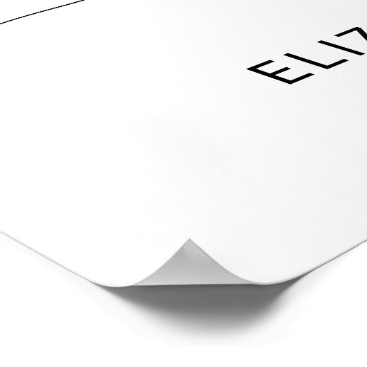 Chic Script Arch Frame Photo Wedding Welcome Sign ポスター (角)