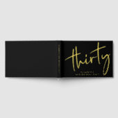 Chic Script Black 30th Birthday Party ゲストブック (全面)