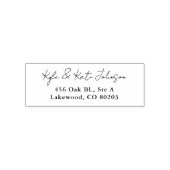 Chic Script Black White Self Inking Rubber Stamp セルフインキングスタンプ (デザイン)