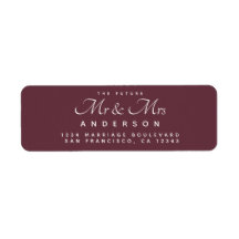 Chic Script Futureミセス・バーガンディ差出人住所