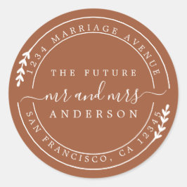 Chic Script Future Mr. TerraCottaリターンアドレス ラウンドシール