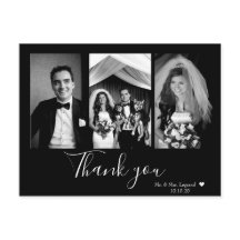 Chic Script Lettered'結婚's Thank You