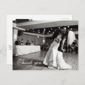 Chic Script Lettered'結婚's Thank You ポストカード (正面/裏面)