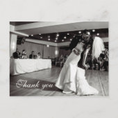 Chic Script Lettered'結婚's Thank You ポストカード (正面)