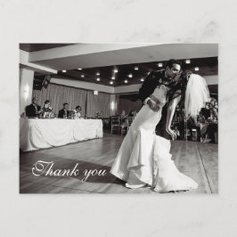 Chic Script Lettered'結婚's Thank You ポストカード