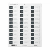 Chic Script Mr Mrs Monogram Return Address ラベル (フルシート)