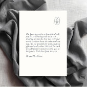 Chic Script Photo Overlay Wedding  Thank You Card サンキューカード