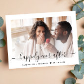 Chic Script Photo Save The Date 案内ポストカード