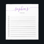 Chic Script Purpleメモ帳を一覧表示するには ノートパッド<br><div class="desc">シンプルTo Do List with your name and chic script.</div>