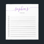 Chic Script Purpleメモ帳を一覧表示するには ノートパッド<br><div class="desc">シンプルTo Do List with your name and chic script.</div>