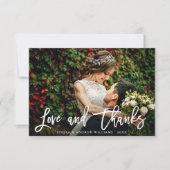Chic Script Thank You Photo Card サンキューカード (正面)