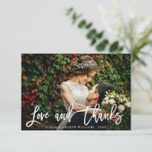 Chic Script Thank You Photo Card サンキューカード (スタンド正面)