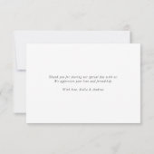 Chic Script Thank You Photo Card サンキューカード (裏面)