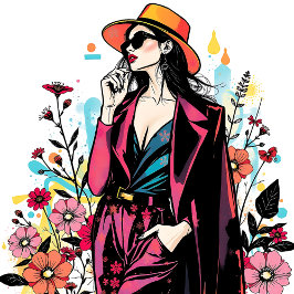 Chic Shades Botanical Art Dual Sided👑🕶️ トートバッグ