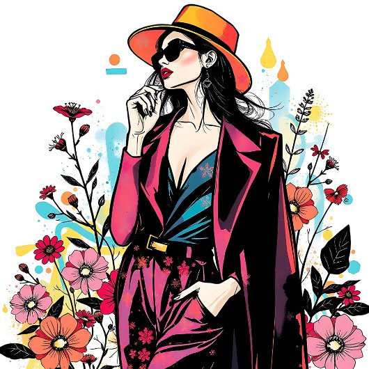 Chic Shades Botanical Art Dual Sided👑🕶️ トートバッグ