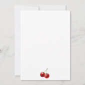 Chic She's The Cherry On Top Martini Bridal Shower 招待状 (裏面)