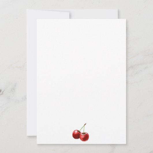 Chic She's The Cherry On Top Martini Bridal Shower 招待状 (裏面)