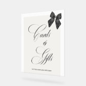 Chic 'She's Tying the Knot Black Bow cards & gifts アクリルサイン (傾斜)