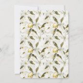 Chic Sicilian Summer Lemons Floral Wedding 招待状 (裏面)