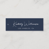 Chic Signature Script Blue Hang Tag スキニー名刺 (正面)
