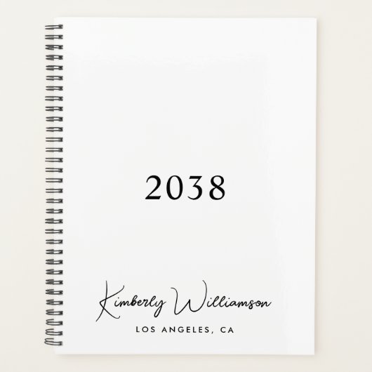 Chic Signature Script Monogram Business プランナー手帳 (正面)